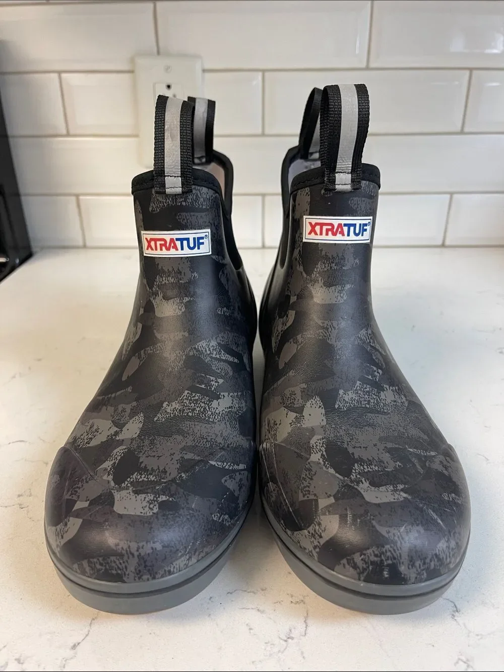 XTRATUF Women's Black Camo Ankle Deck Boot Size 10